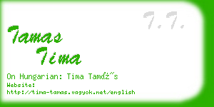 tamas tima business card